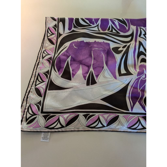Emilio Pucci Women's Purple Silk Scarf - Picture 3 of 4